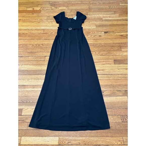 Adrianna Papell Boutique Womens Evening Dress Size 8 Black Maxi Full Length - Picture 1 of 8